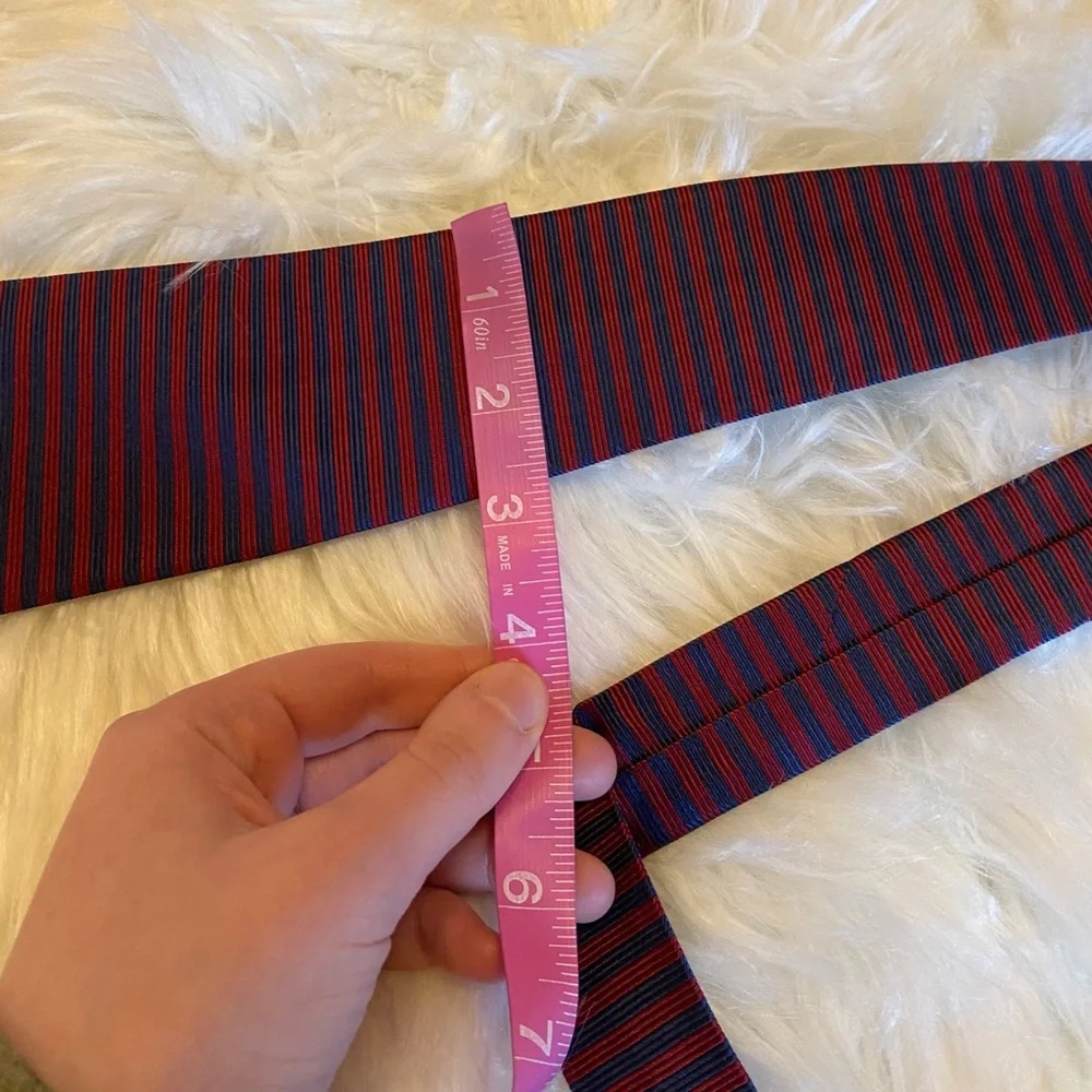 Brooks Brother blue & red stripped 100% silk tie